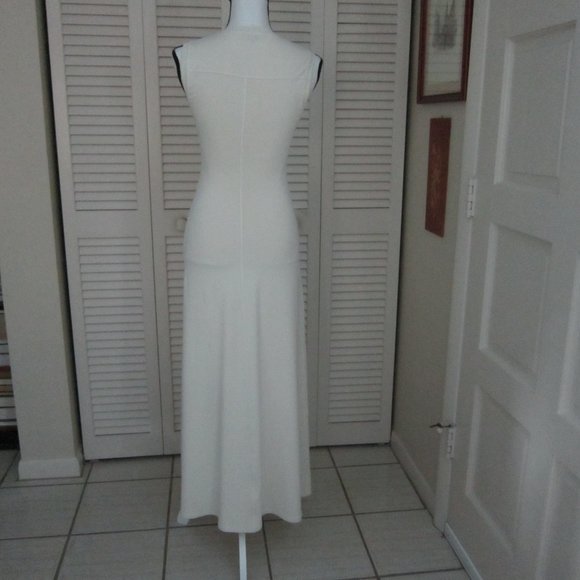 BCBG Dresses Spandex/Acetate Beige Long Sleeveless - Picture 3 of 7